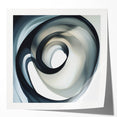 Minimalist Abstract Wall Art – Swirling Black, Beige & Gray Canvas
