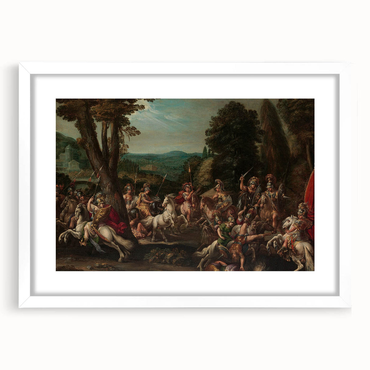 Baroque Battle Scene: Classic Art Print with Dramatic Intensity
