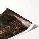 Baroque Battle Scene: Classic Art Print with Dramatic Intensity