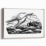 Expressionist Art - Seagull and Steamship at Sea by Leo Gestel