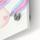 Nursery Wall Art - Cute Pastel Unicorn Print for Kids Room Decor