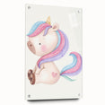 Nursery Wall Art - Cute Pastel Unicorn Print for Kids Room Decor