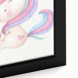 Nursery Wall Art - Cute Pastel Unicorn Print for Kids Room Decor