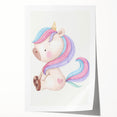 Nursery Wall Art - Cute Pastel Unicorn Print for Kids Room Decor