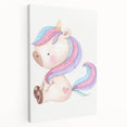 Nursery Wall Art - Cute Pastel Unicorn Print for Kids Room Decor