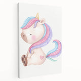 Nursery Wall Art - Cute Pastel Unicorn Print for Kids Room Decor