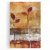 Black and white abstract depiction of fall trees on large stretched canvas, ideal for kitchen wall art.