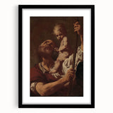 Romanticism Art: Saint Christopher with Christ - Classic Romantic Painting