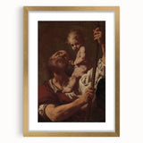 Romanticism Art: Saint Christopher with Christ - Classic Romantic Painting