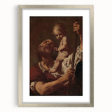 Romanticism Art: Saint Christopher with Christ - Classic Romantic Painting