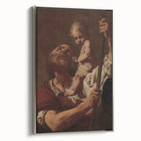 Romanticism Art: Saint Christopher with Christ - Classic Romantic Painting