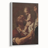 Romanticism Art: Saint Christopher with Christ - Classic Romantic Painting