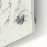 Abstract figurative acrylic artwork displayed on glass, showcasing vibrant colors and intricate brush strokes. Ideal for modern home decor and artistic expression.