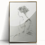 Abstract figurative art piece in a gold-framed acrylic display, showcasing vibrant colors and dynamic shapes, ideal for modern home decor.