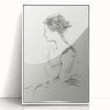 Abstract figurative wall art in a sleek white frame, showcasing vibrant colors and dynamic shapes, perfect for modern home decor. Ideal for enhancing artistic spaces.