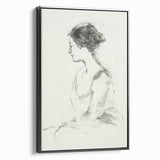 Abstract figurative art canvas with a sleek black frame, showcasing vibrant colors and dynamic shapes, ideal for modern home decor or gallery display.