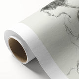 Abstract figurative rolled canvas artwork showcasing vibrant colors and dynamic shapes, elegantly packaged in a protective cardboard tube for safe shipping.