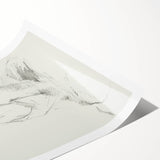 Abstract figurative rolled print showcasing vibrant colors and dynamic shapes, elegantly designed for modern decor; securely packaged in a protective tube for delivery.