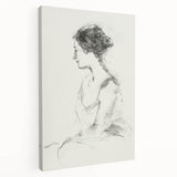 Abstract figurative stretched canvas artwork showcasing vibrant colors and dynamic shapes, ideal for modern home decor or artistic spaces, displayed in a side view.