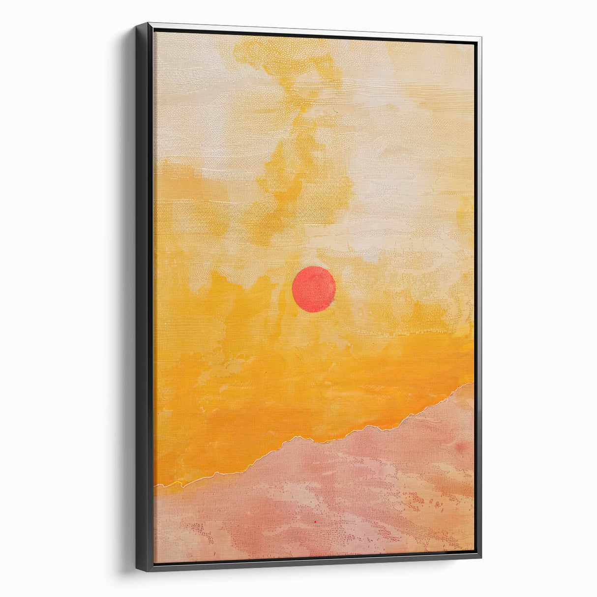 Framed minimalist abstract wall art in black, showcasing a sleek design with clean lines, ideal for modern decor. Perfect for elevating any interior space.