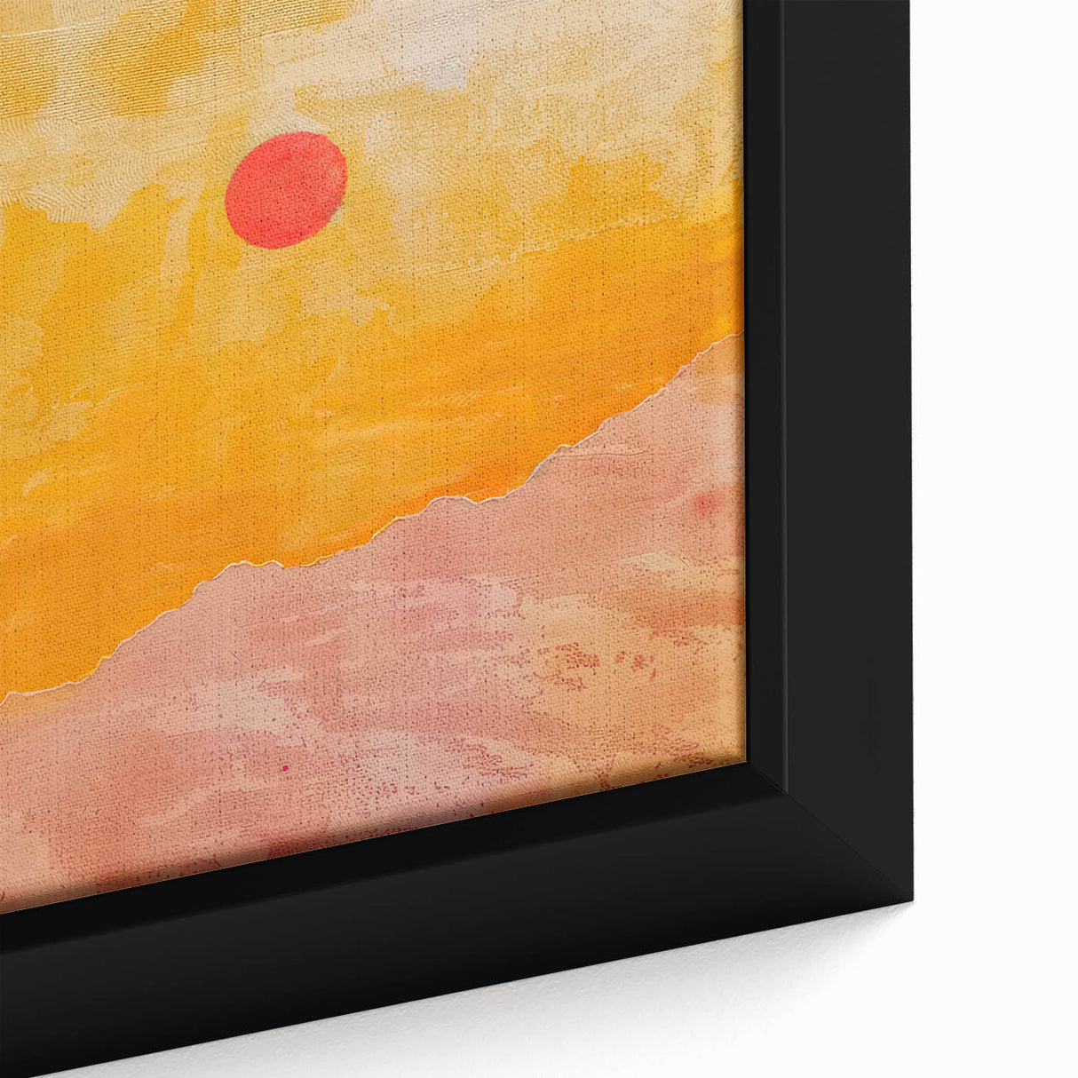 Abstract minimalist wall art featuring soft beige and gray tones, elegantly framed, showcasing a close-up view of intricate textures and patterns. Perfect for modern interior decor.