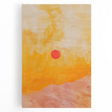Abstract minimalist wall art on stretched canvas showcasing a blend of soft pastel colors, perfect for modern home decor. Ideal for enhancing any living space with a calming aesthetic.