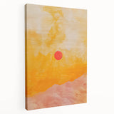 Abstract minimalist wall art on stretched canvas, showcasing soft blue and gray tones with a subtle texture, ideal for modern home decor.