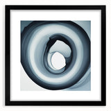 Minimalist Abstract Wall Art – Black & Gray Spiral Modern Canvas