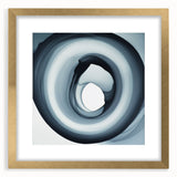 Minimalist Abstract Wall Art – Black & Gray Spiral Modern Canvas
