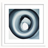 Minimalist Abstract Wall Art – Black & Gray Spiral Modern Canvas