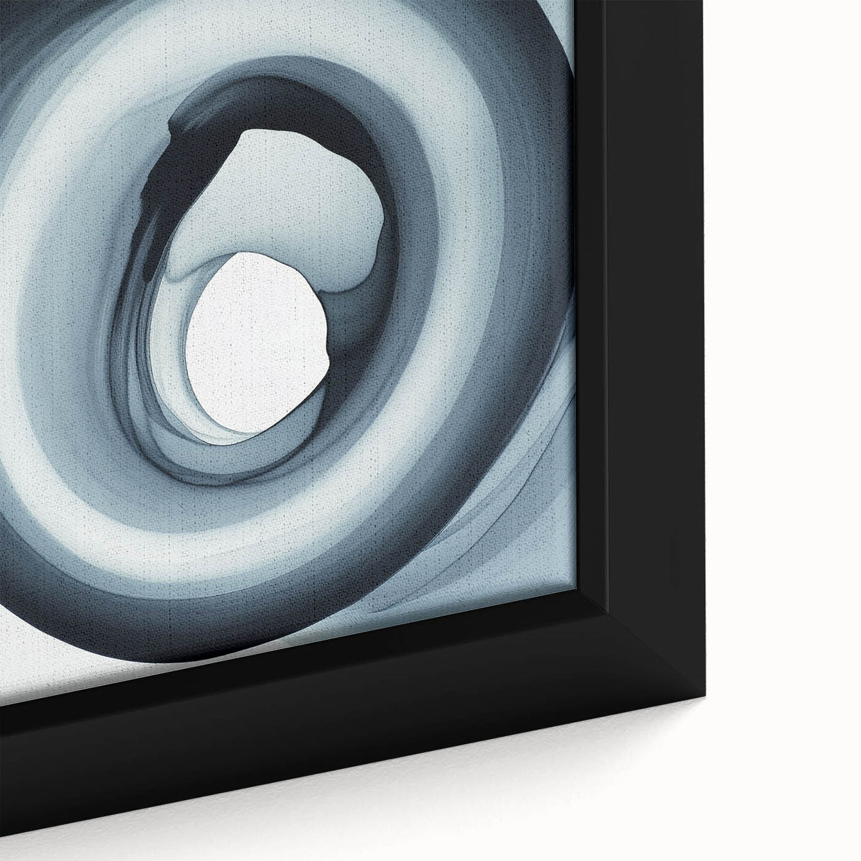 Minimalist Abstract Wall Art – Black & Gray Spiral Modern Canvas