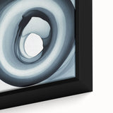 Minimalist Abstract Wall Art – Black & Gray Spiral Modern Canvas