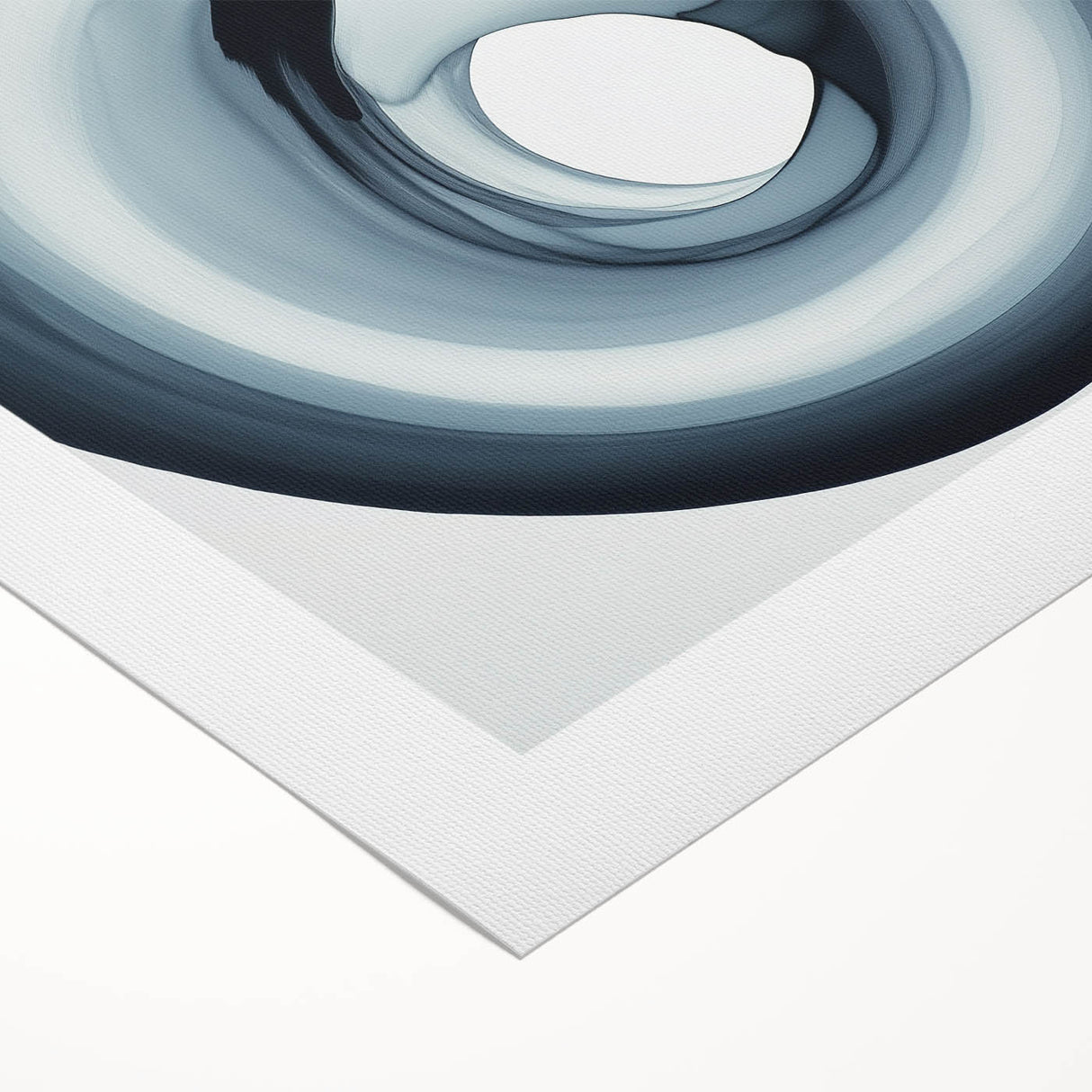 Minimalist Abstract Wall Art – Black & Gray Spiral Modern Canvas