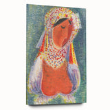 Modern Wall Art - Vibrant Abstract Folk Costume Print for Unique Decor