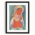 Modern Wall Art - Vibrant Abstract Folk Costume Print for Unique Decor
