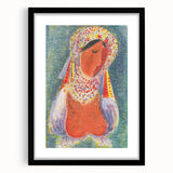 Modern Wall Art - Vibrant Abstract Folk Costume Print for Unique Decor