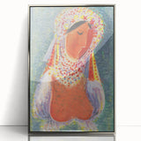 Modern Wall Art - Vibrant Abstract Folk Costume Print for Unique Decor