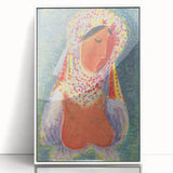 Modern Wall Art - Vibrant Abstract Folk Costume Print for Unique Decor