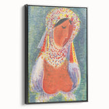 Modern Wall Art - Vibrant Abstract Folk Costume Print for Unique Decor