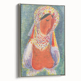 Modern Wall Art - Vibrant Abstract Folk Costume Print for Unique Decor