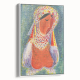 Modern Wall Art - Vibrant Abstract Folk Costume Print for Unique Decor