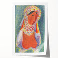Modern Wall Art - Vibrant Abstract Folk Costume Print for Unique Decor