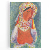 Modern Wall Art - Vibrant Abstract Folk Costume Print for Unique Decor