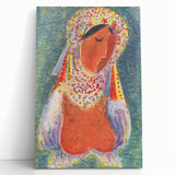 Modern Wall Art - Vibrant Abstract Folk Costume Print for Unique Decor