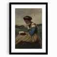 A Woman Reading Realism Art Print - Classical Portrait Canvas Decor