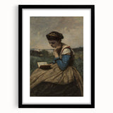 A Woman Reading Realism Art Print - Classical Portrait Canvas Decor