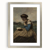 A Woman Reading Realism Art Print - Classical Portrait Canvas Decor