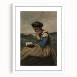 A Woman Reading Realism Art Print - Classical Portrait Canvas Decor