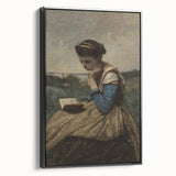 A Woman Reading Realism Art Print - Classical Portrait Canvas Decor