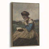 A Woman Reading Realism Art Print - Classical Portrait Canvas Decor